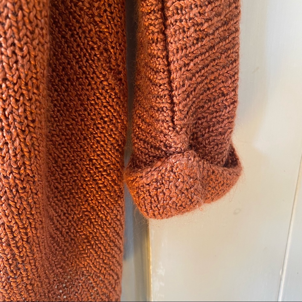 Forever 21 Copper Orange Cardigan Sweater Small Oversized - Picture 3 of 8